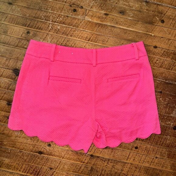 Loft scalloped hem bright pink 4” preppy chino 4 shorts - Picture 3 of 3
